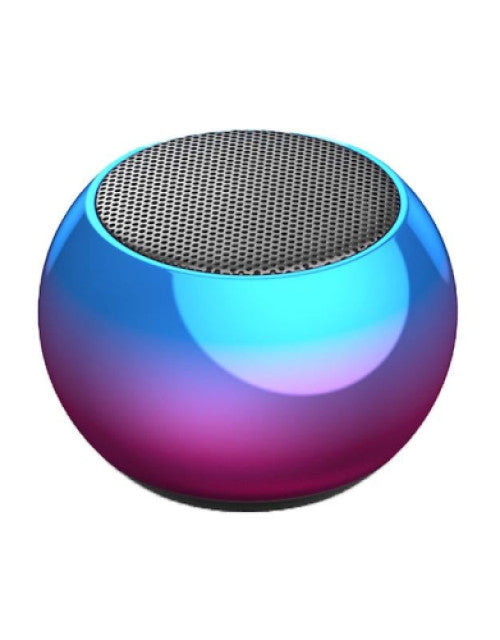 Mini Boost 4 Bluetooth Speaker 4D Mini Electroplating Round Steel Speaker - Multicolor - Pack of 1